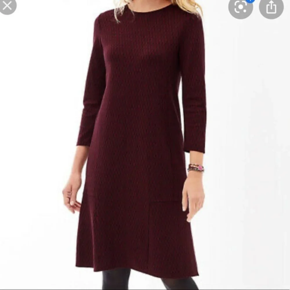 J.JILL Ponte Knit Dress fit & flare Dress PS 1477 - Picture 1 of 8